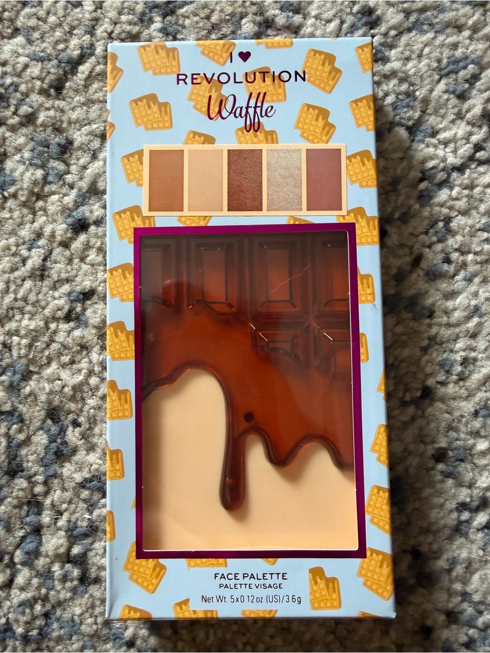Revolution Waffle Face Palette - Cream, Tan, Brown, Gold